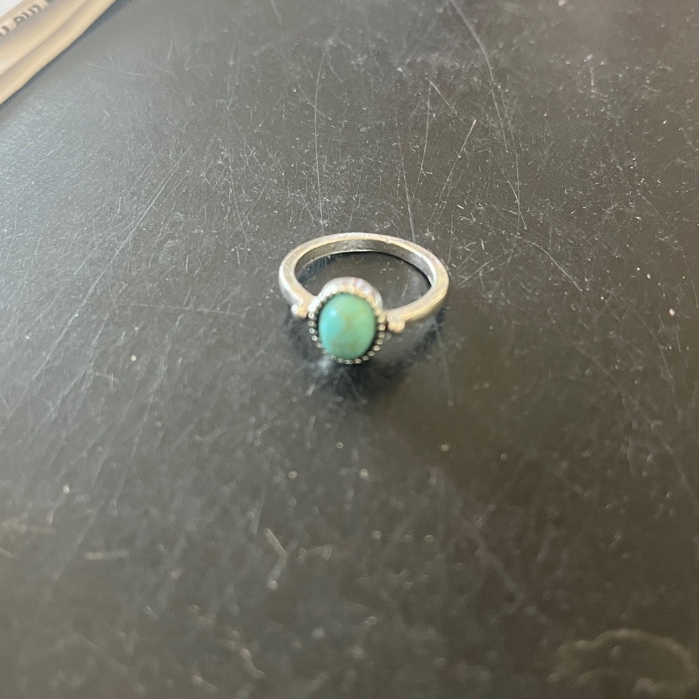 Turquoise Stone Silver Ring